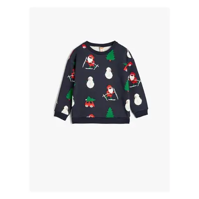 Koton Santa Claus Sweatshirt Christmas Themed Long Sleeve