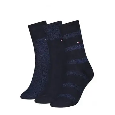 Tommy Hilfiger Socks - TH WOMEN SOCK 3P SPARKLE GIFTBOX blue