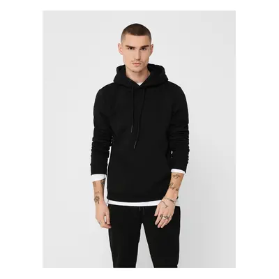 Dark blue mens basic hoodie ONLY & SONS Ceres - Men