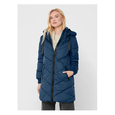 Women's Dark Blue Quilted Coat JDY Skylar - Women