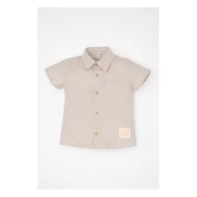 DEFACTO Baby Boy Woven Label Short Sleeve Shirt