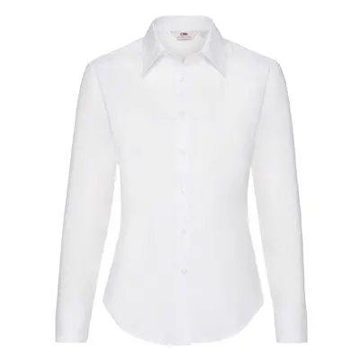 White lady-fit classic shirt Oxford Fruit Of The Loom