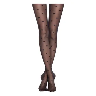 Női harisnyanadrág Conte CONTE_BONHEUR_Women_s_tights_with_heart_pattern_euro_package_818