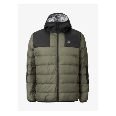 Men's Quilted Reversible Jacket Picture Scape Sorona® - Black and Green - Men