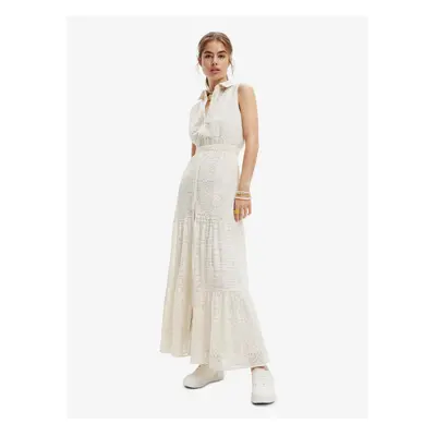 Desigual Moon Cream Shirt Maxi-Dresses - Women