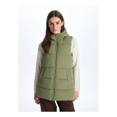 LC Waikiki Lcwk Women's Hooded Plain Puffer Vest