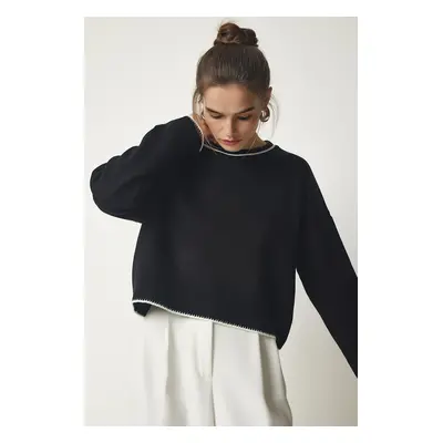 Happiness İstanbul Women's Black Basic Knitwear Sweater