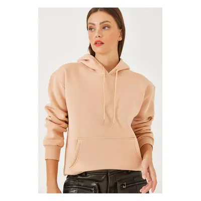 Bianco Lucci Women's Kangaroo Pocket Sweatshirt MBHS012