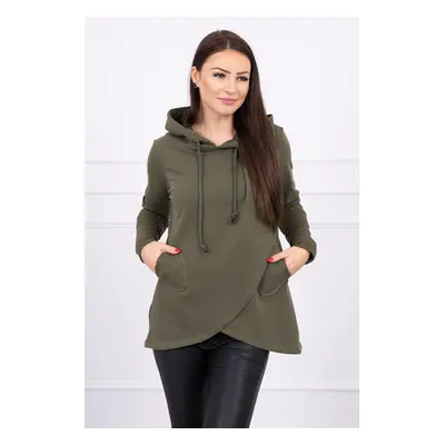 Kesi Sweatshirt with envelope bottom khaki