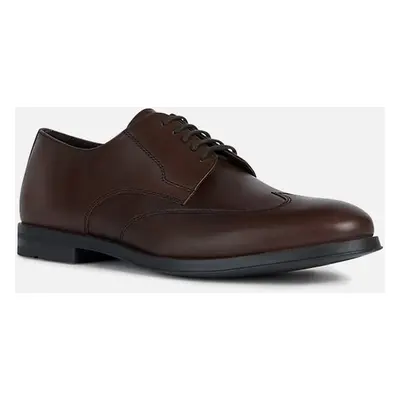 Dark brown men's formal shoes Geox Decio - Men's