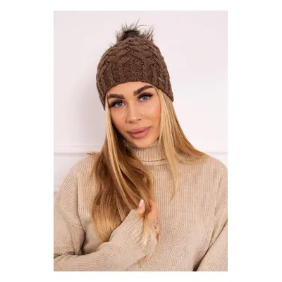 marka niezdefiniowana Cap with fleece Daria K217 cappuccino