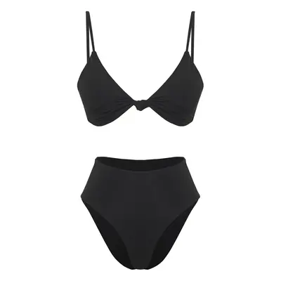 Trendyol Black Triangle Bikini Set