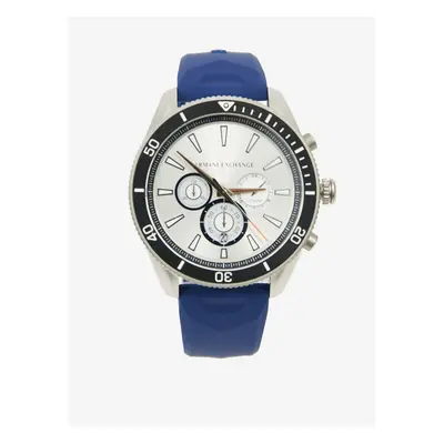 Men's Watch with Armani Exchange Blue Strap - Men's