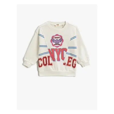 Koton Girl's Sweatshirt Ecru