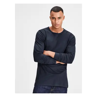 Dark blue men's long-sleeved T-shirt Jack & Jones Basic - Men's