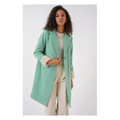 Bigdart Herringbone Cashmere Coat - E.Green