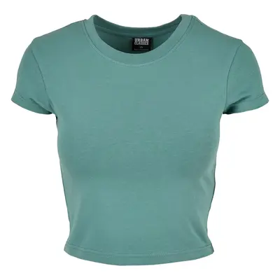 Women's Stretch Cropped Tee Jersey with Pale Leaf