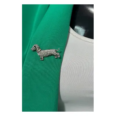 Brooch Dog A-2-21-6 silver color