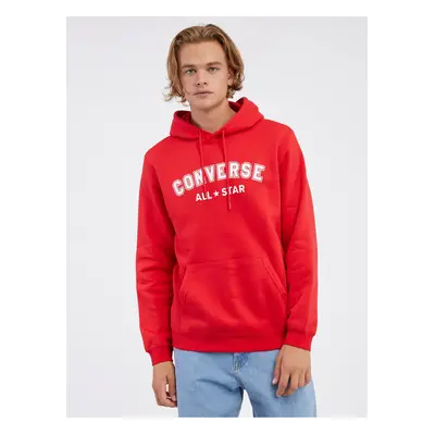 Red unisex hoodie Converse Go-To Wordmark - Men's