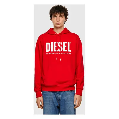 Diesel Sweatshirt - SGIRKHOODECOLOGO SWEATSHIRT red