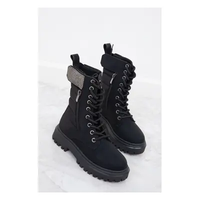 Soho Black Matte Kids Boots & Bootie