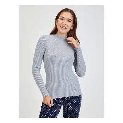 Light gray women's ribbed sweater ORSAY - Ladies