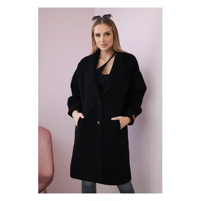 Kesi Włoski Single-breasted coat with buttons black