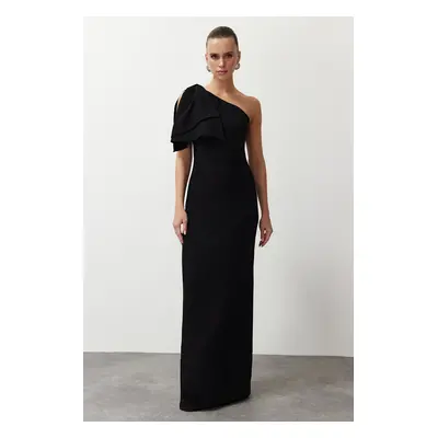 Trendyol Black A-Line Woven Evening Dress & Graduation Dress