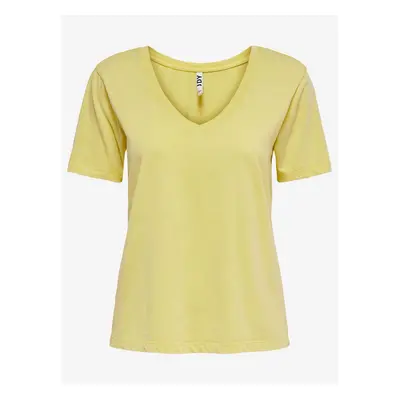 Yellow basic t-shirt JDY Farock - Women's