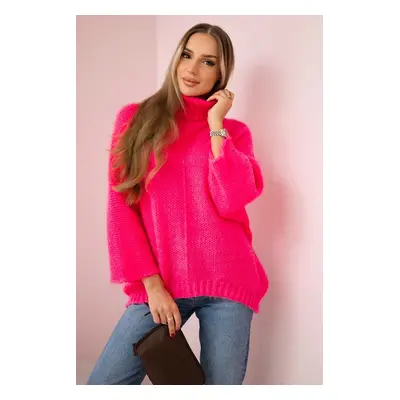 Kesi Włoski V-neck sweater ginger Ingwer pink neon