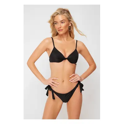 Trendyol Black Tied Regular Bikini Bottom