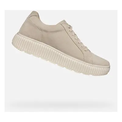 Beige women's sneakers Geox Graisy - Women's