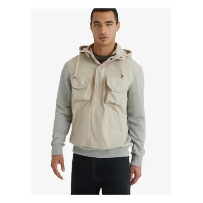 Beige-gray men's sweatshirt Desigual Amelio - Men's