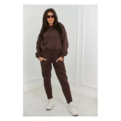 Kesi Insulated set sweatshirt + pants brown