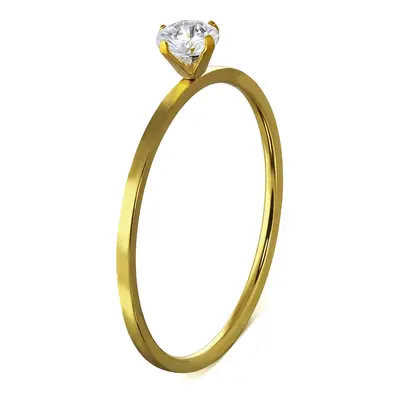 Surgical steel engagement ring in gold color