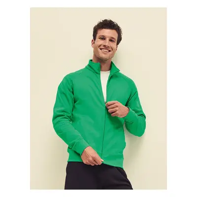 Green Men's Sweatshirt Lightweight Sweat Jacket Fruit of the Loom