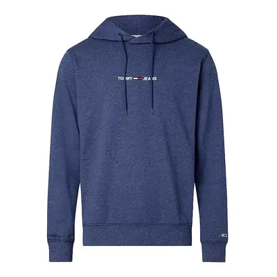 Tommy Jeans Sweatshirt - TJM STRAIGHT LOGO HOODIE blue