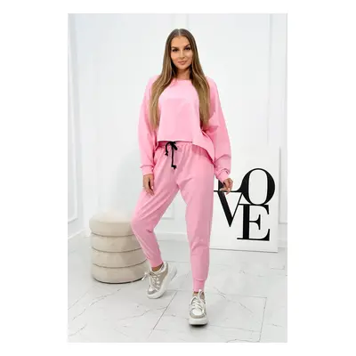 Set 2-piece sweatshirt + trousers light pink