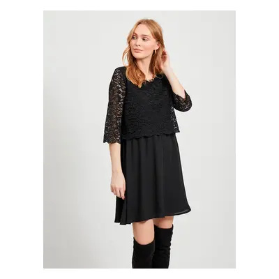 Black dress with lace VILA Lovia - Women