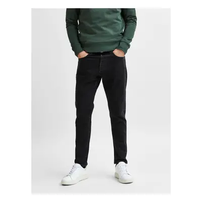 Black men's straight fit jeans Selected Homme - Men