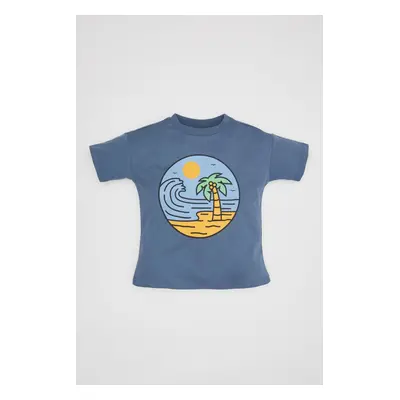 DEFACTO Baby Boy Crew Neck Nature Printed Short Sleeve T-Shirt