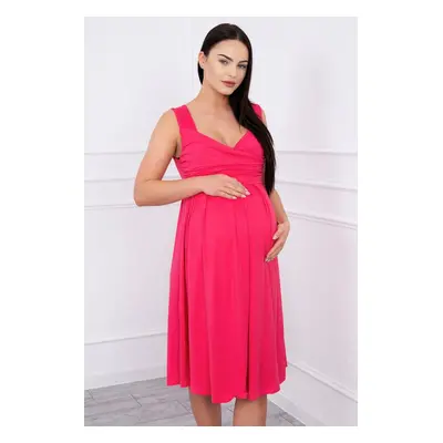 marka niezdefiniowana Dress with wide straps fuchsia