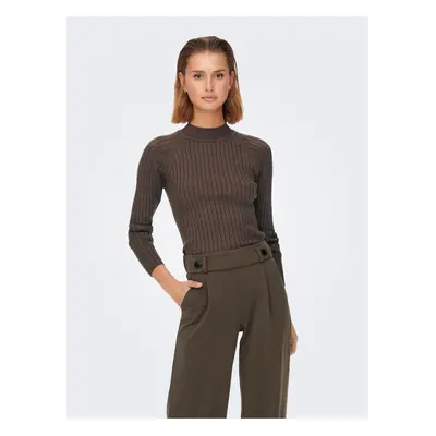 Brown women's ribbed sweater JDY Magda - Ladies