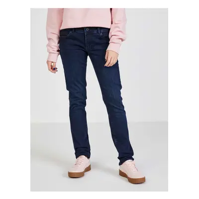 Dark blue women's straight fit jeans Pepe Jeans New Brooke - Women's