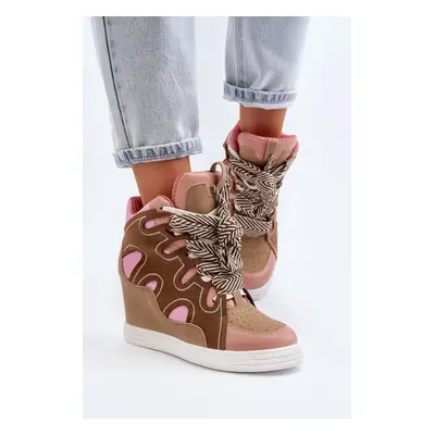 PS1 Női Pink Wedge Sneakers Leoppa