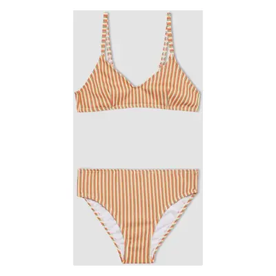 DEFACTO Girl's Striped Bikini Set