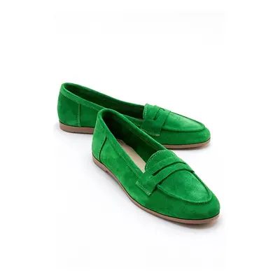 LuviShoes F02 Women's Grass Green Flats