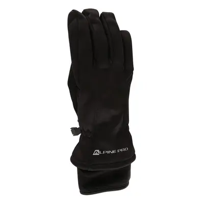 ALPINE PRO KAHUG black soft-shell ski gloves with membrane