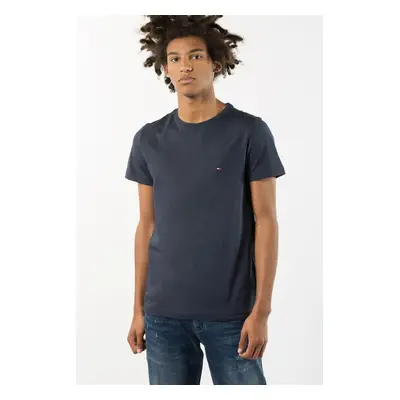 T-Shirt - Tommy Hilfiger NEW STRETCH C-NK TEE S/S SF blue