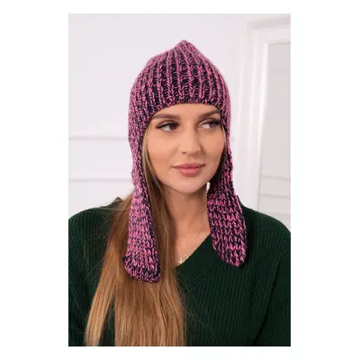 marka niezdefiniowana Women's long eared cap Jana K314 purple+navy blue